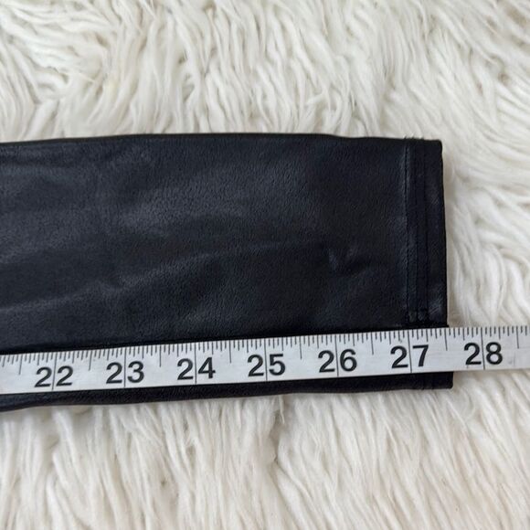 SPANX Faux Leather Black Leggings Size SP - Picture 5 of 7